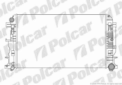 Polcar 5065085X - Радиатор, охлаждение двигателя autosila-amz.com