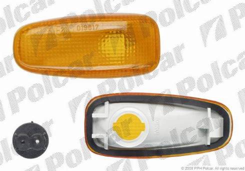 Polcar 5062195E - MERCEDES 207-410 77 - 95 :Указатель поворота боковой (жёлтый с серым корпусом, без патрона ламп, лев autosila-amz.com