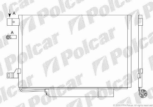 Polcar 5006K8C1 - Конденсатор кондиционера autosila-amz.com