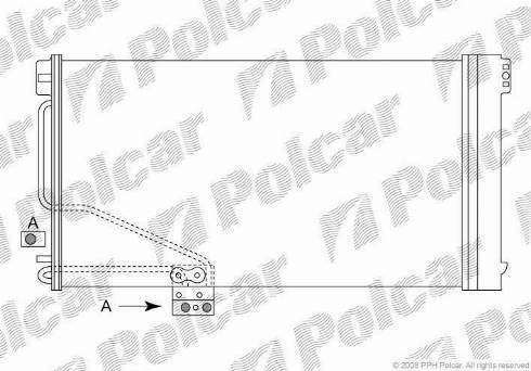 Polcar 5003K8C1S - Конденсатор кондиционера autosila-amz.com