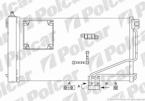 Polcar 5003K8C2S - Конденсатор кондиционера autosila-amz.com