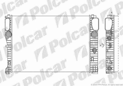 Polcar 5016081X - Радиатор, охлаждение двигателя autosila-amz.com