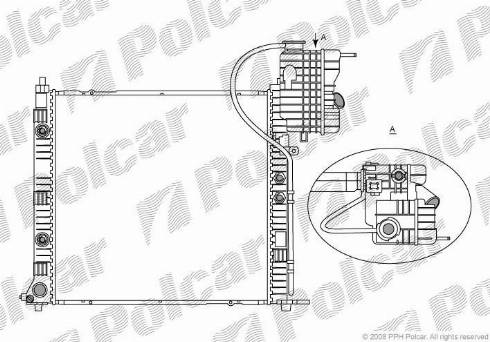 Polcar 5012085X - Радиатор, охлаждение двигателя autosila-amz.com