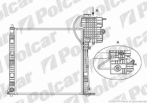 Polcar 5012086X - Радиатор, охлаждение двигателя autosila-amz.com