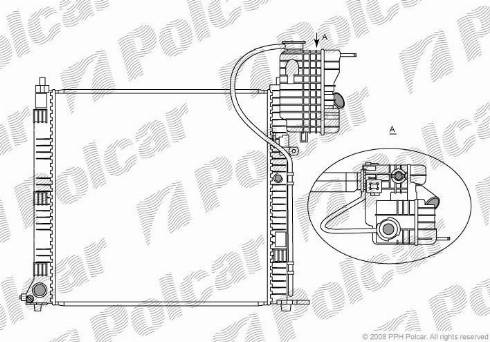 Polcar 5012081X - Радиатор, охлаждение двигателя autosila-amz.com
