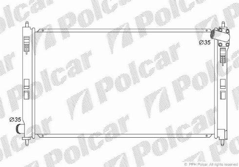 Polcar 5266081K - Радиатор, охлаждение двигателя autosila-amz.com