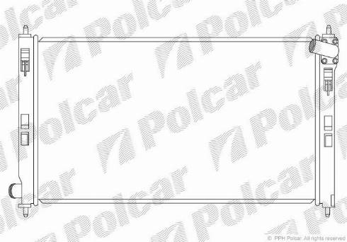 Polcar 523408-1 - Радиатор, охлаждение двигателя autosila-amz.com