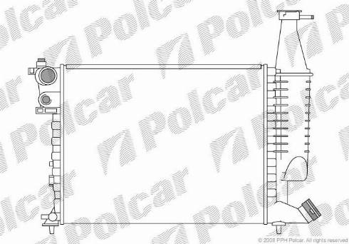 Polcar 5790081X - Радиатор, охлаждение двигателя autosila-amz.com