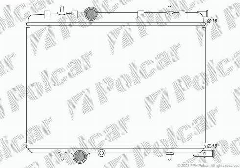 Polcar 579008A2 - Радиатор, охлаждение двигателя autosila-amz.com