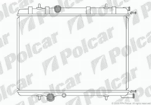 Polcar 579008-2 - Радиатор, охлаждение двигателя autosila-amz.com