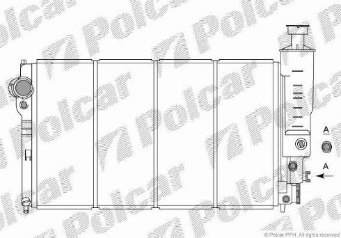 Polcar 574508-9 - Радиатор, охлаждение двигателя autosila-amz.com