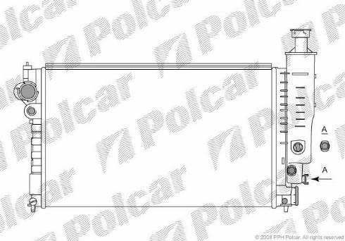 Polcar 5745085X - Радиатор, охлаждение двигателя autosila-amz.com