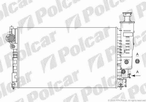 Polcar 574508-5 - Радиатор, охлаждение двигателя autosila-amz.com