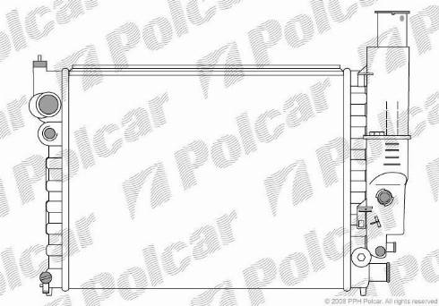 Polcar 5745081X - Радиатор, охлаждение двигателя autosila-amz.com