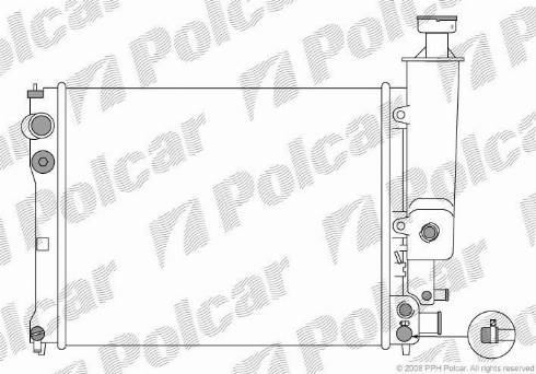 Polcar 574508-1 - Радиатор, охлаждение двигателя autosila-amz.com