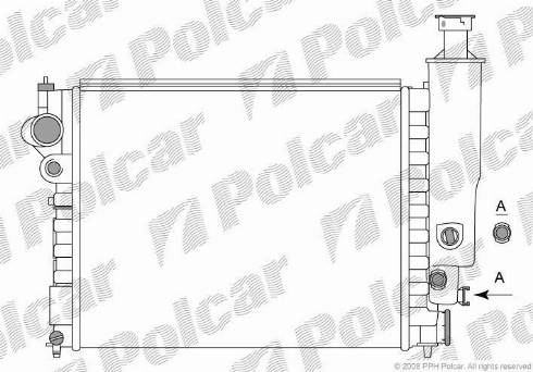 Polcar 5745083X - Радиатор, охлаждение двигателя autosila-amz.com