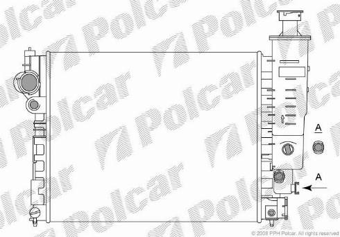 Polcar 574508-3 - Радиатор, охлаждение двигателя autosila-amz.com