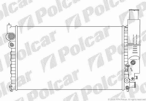 Polcar 574508-2 - Радиатор, охлаждение двигателя autosila-amz.com