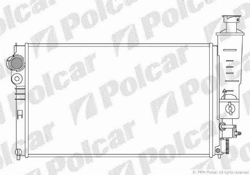 Polcar 574508A4 - Радиатор, охлаждение двигателя autosila-amz.com