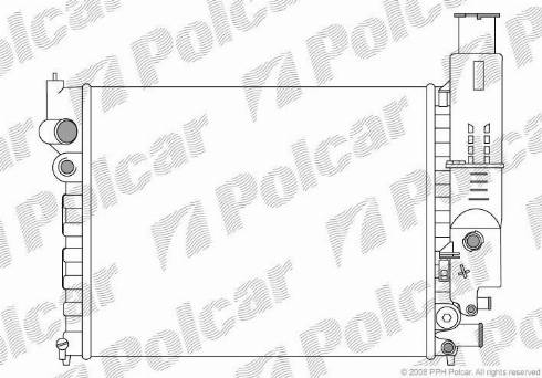 Polcar 574508A1 - Радиатор, охлаждение двигателя autosila-amz.com