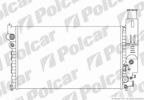 Polcar 574508B2 - Радиатор, охлаждение двигателя autosila-amz.com