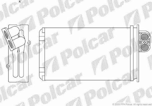 Polcar 5745N8-1 - Радиатор печки Peugeot 405, 406 (сист.Valeo) x autosila-amz.com