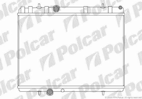 Polcar 5748085X - Радиатор, охлаждение двигателя autosila-amz.com