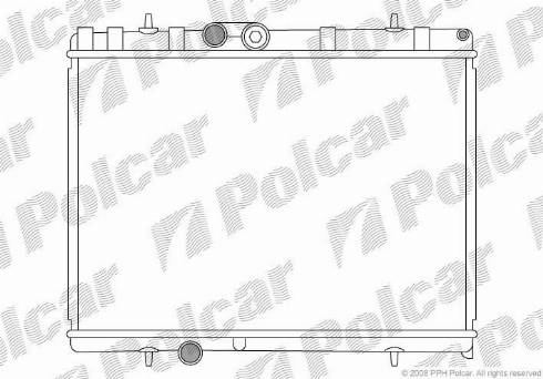 Polcar 574808-5 - Радиатор, охлаждение двигателя autosila-amz.com