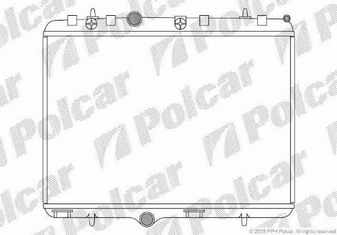 Polcar 5748081X - Радиатор, охлаждение двигателя autosila-amz.com