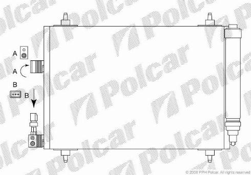 Polcar 5748K81X - Конденсатор кондиционера autosila-amz.com