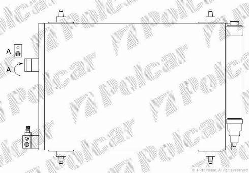 Polcar 5748K8C1 - Конденсатор кондиционера autosila-amz.com