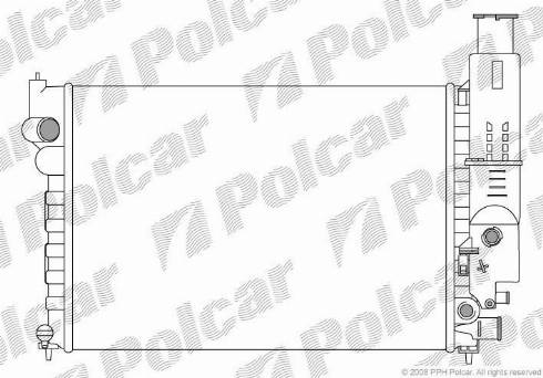 Polcar 576508-1 - Радиатор, охлаждение двигателя autosila-amz.com