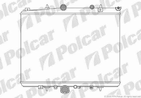 Polcar 5766081X - Радиатор, охлаждение двигателя autosila-amz.com