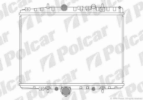 Polcar 576608A2 - Радиатор, охлаждение двигателя autosila-amz.com