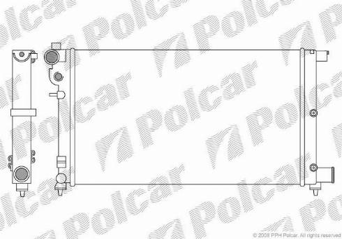 Polcar 5706082X - Радиатор, охлаждение двигателя autosila-amz.com