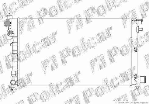 Polcar 570608A2 - Радиатор, охлаждение двигателя autosila-amz.com