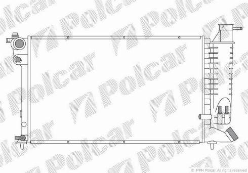 Polcar 5707084X - Радиатор, охлаждение двигателя autosila-amz.com