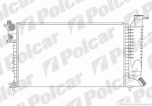 Polcar 5707082X - Радиатор, охлаждение двигателя autosila-amz.com