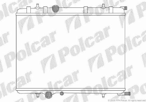 Polcar 5710085X - Радиатор, охлаждение двигателя autosila-amz.com