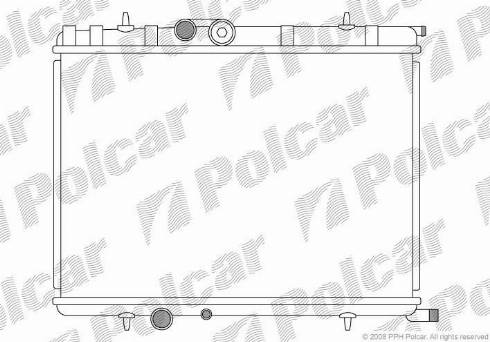 Polcar 571008-5 - Радиатор, охлаждение двигателя autosila-amz.com