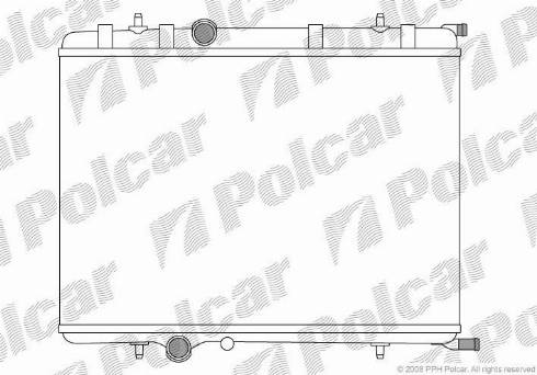 Polcar 5710086X - Радиатор, охлаждение двигателя autosila-amz.com
