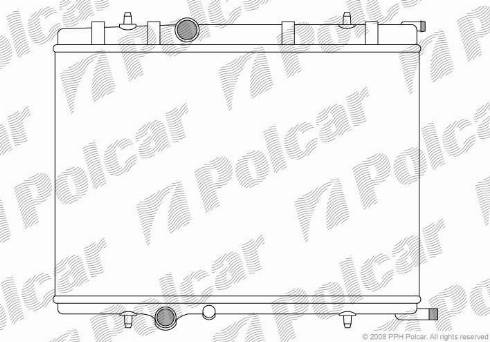 Polcar 571008-6 - Радиатор, охлаждение двигателя autosila-amz.com