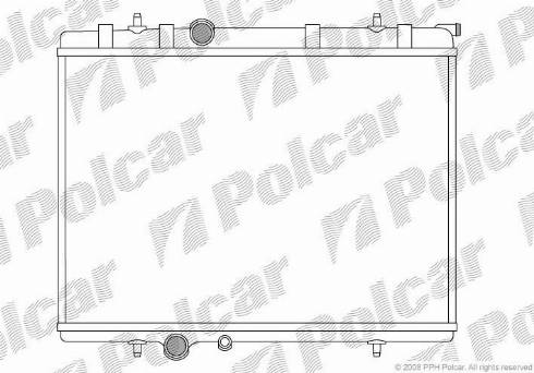 Polcar 571008-8 - Радиатор, охлаждение двигателя autosila-amz.com