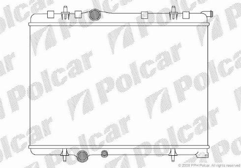 Polcar 5710082X - Радиатор, охлаждение двигателя autosila-amz.com