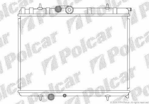 Polcar 571008-2 - Радиатор, охлаждение двигателя autosila-amz.com