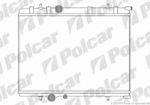 Polcar 571008-7 - Радиатор, охлаждение двигателя autosila-amz.com