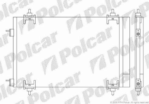 Polcar 5711K81X - Конденсатор кондиционера autosila-amz.com