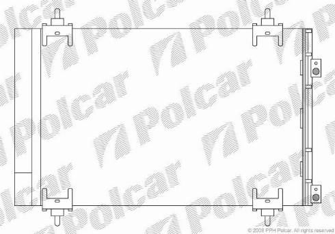 Polcar 5711K82X - Конденсатор кондиционера autosila-amz.com