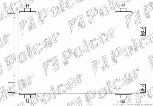 Polcar 5711K8C2 - Конденсатор кондиционера autosila-amz.com