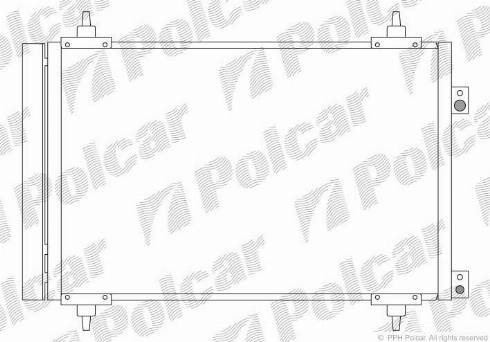 Polcar 5780K8C1S - Конденсатор кондиционера autosila-amz.com